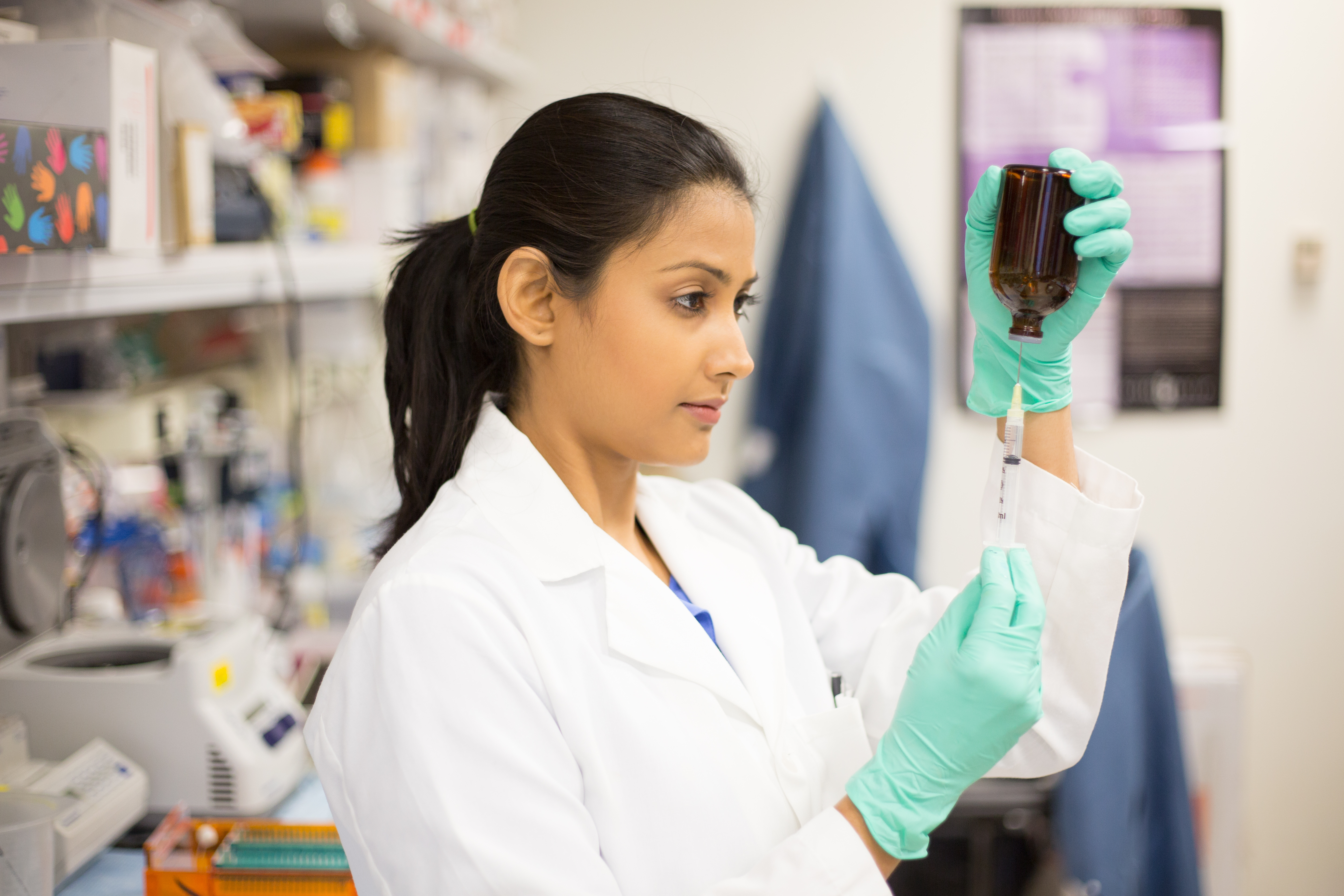 Female researcher in laboratory 