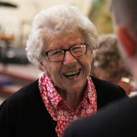 Pauline Pacey laughing