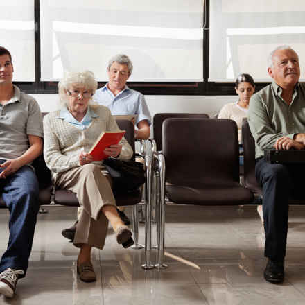 Eye clinic waiting room