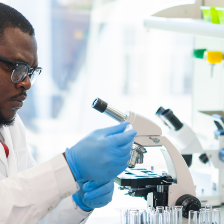 Researcher in laboratory 