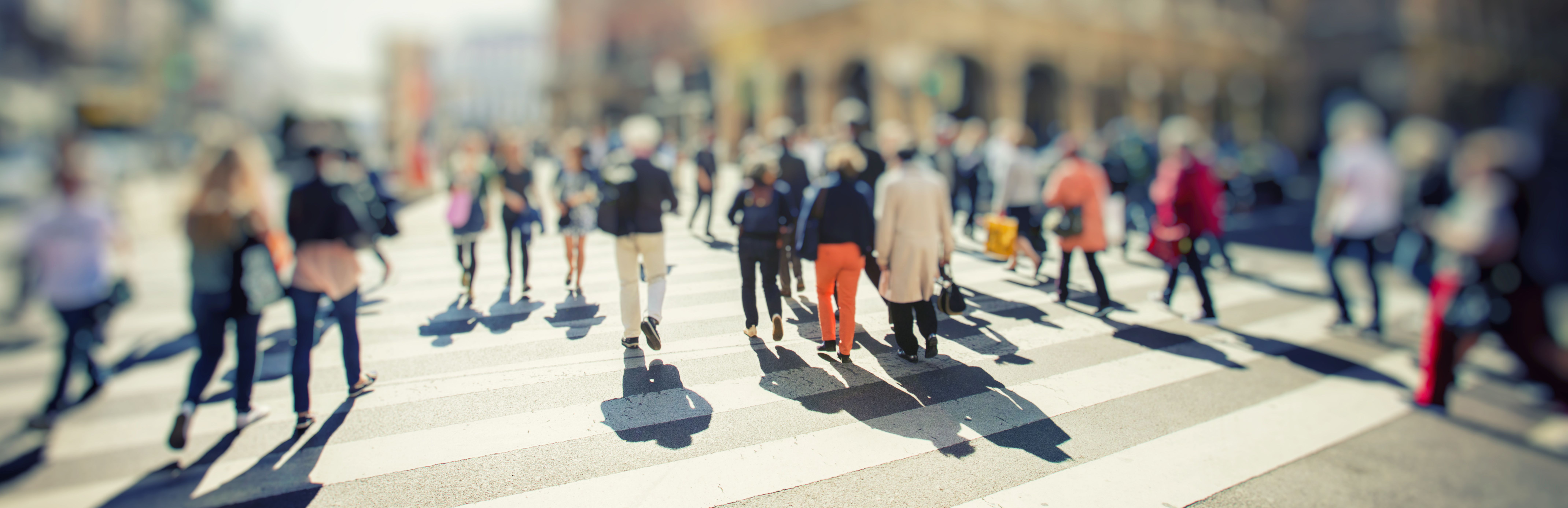 Blurred picture of people out and about