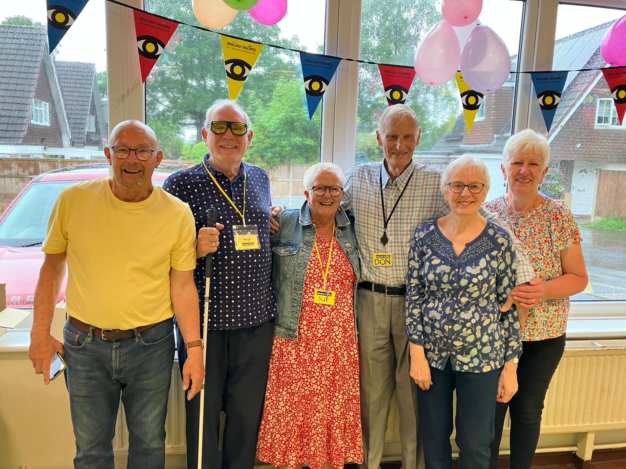 MS support group smiling and fundraising