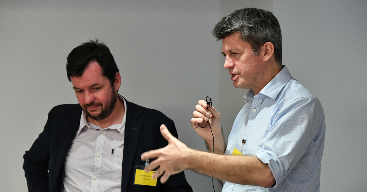 professional men talking