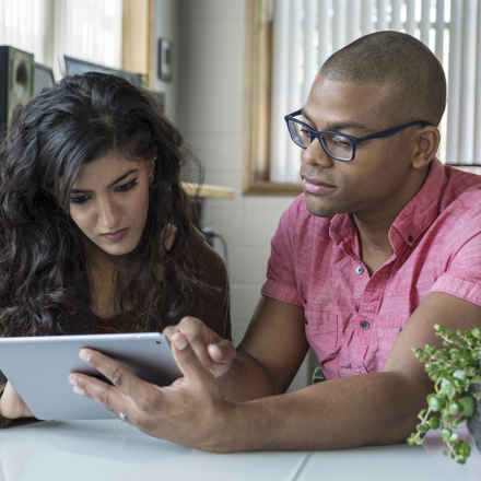 Couple on tablet