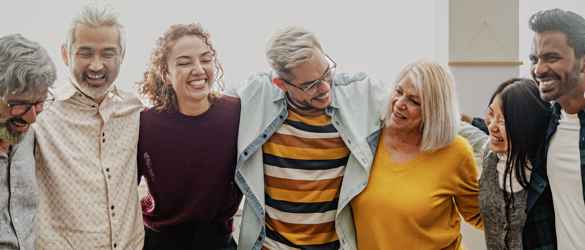 Smiling group of volunteers