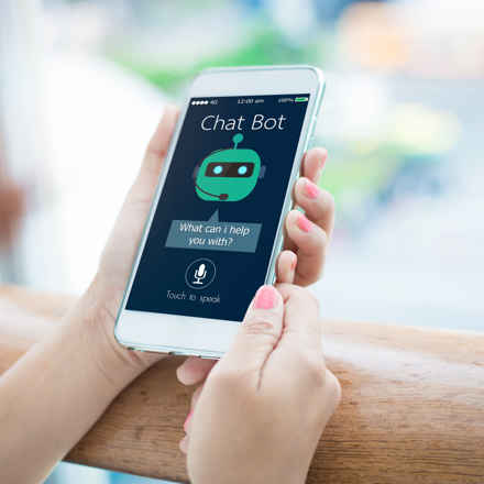 Chatbot research on phone